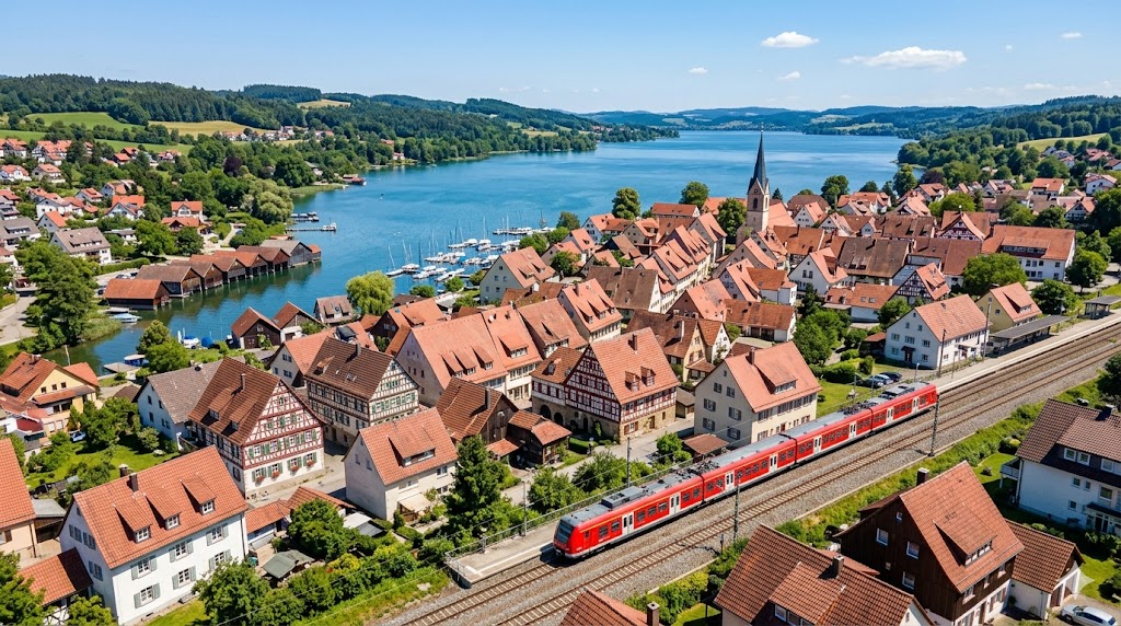 immobilienmakler-koenigs-wusterhausen-luftaufnahme Luftaufnahme von Königs Wusterhausen mit Wasserlage und S-Bahn-Anbindung im südlichen Brandenburg